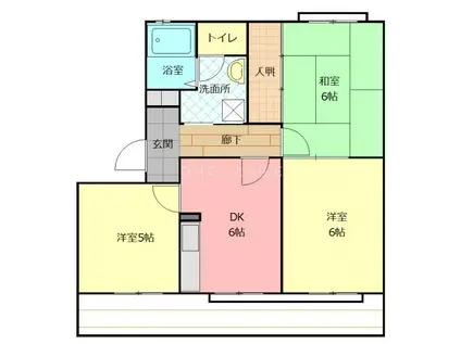 ガーデンハイツ(3DK/2階)の間取り写真