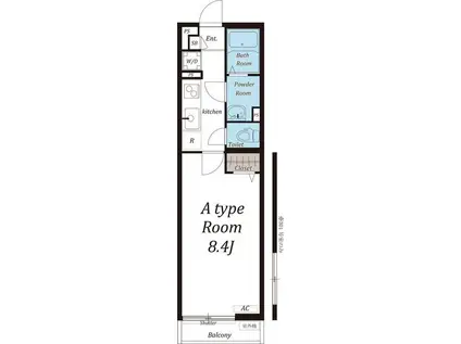 リブリ・上福岡II(1K/3階)の間取り写真