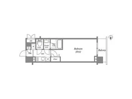 ヴィラ岡崎神宮(1K/5階)の間取り写真