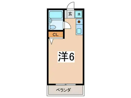 プラザ相模台(ワンルーム/2階)の間取り写真