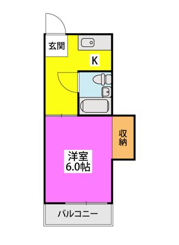 PHOENIX香椎参道(1DK/3階)の間取り写真