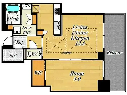 グランドメゾン新梅田タワー ザ・クラブレジデンス(1LDK/11階)の間取り写真