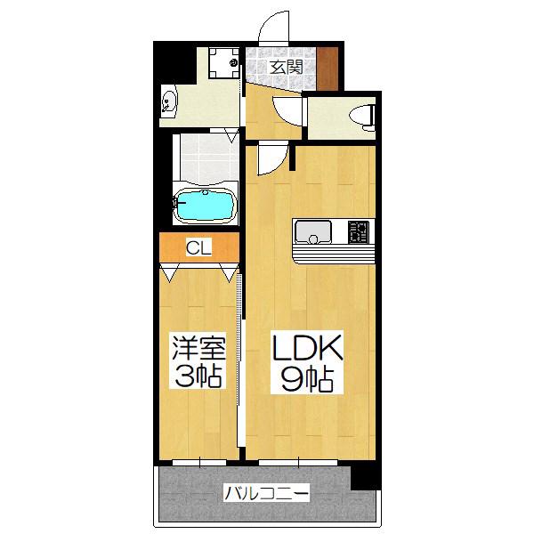 プレサンスTHE KYOTO 粋都(1LDK/3階)の間取り写真