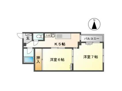 I-RIE(2K/4階)の間取り写真