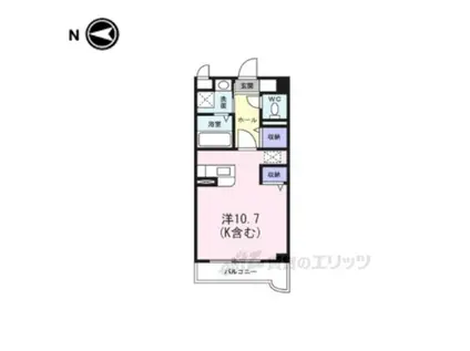 プラティーク・アビテ(ワンルーム/3階)の間取り写真