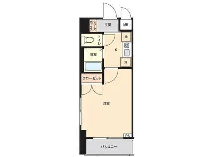 VIDA014(1K/2階)の間取り写真