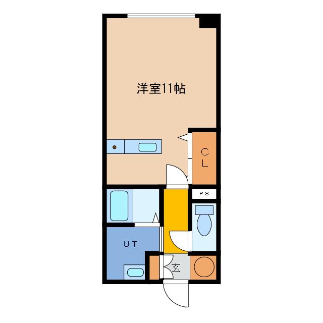 マンションプラテリア(ワンルーム/4階)の間取り写真