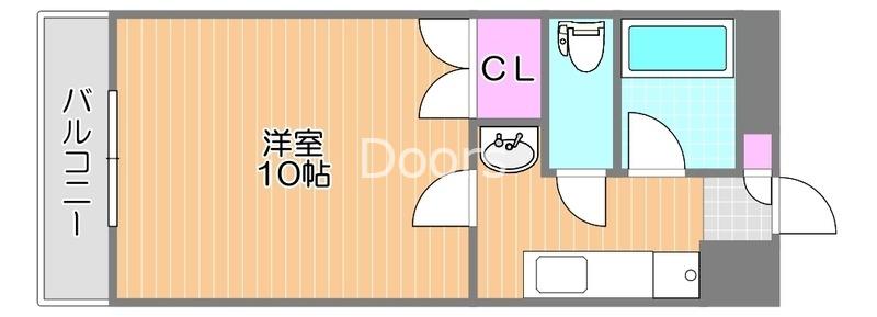 ミルキーウェイ(1K/1階)の間取り写真