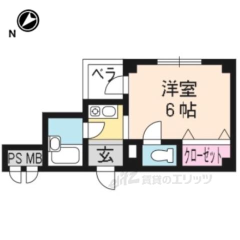 TYMコーポNO.1(1K/2階)の間取り写真