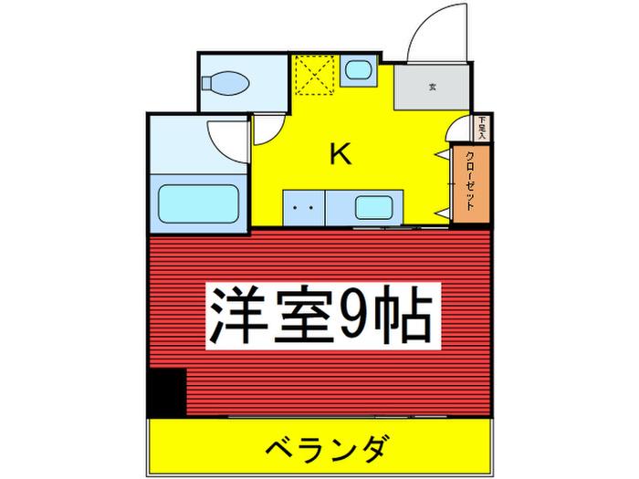 リーフコンフォート赤羽(1K/8階)の間取り写真