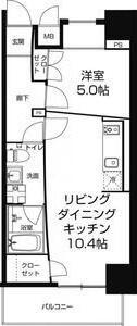 URBAN FLATS中之島(1LDK/5階)の間取り写真