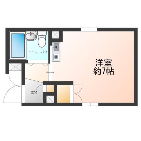 AURELIA(ワンルーム/3階)の間取り写真