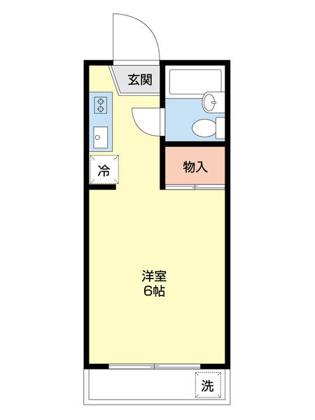 第十一安藤マンション(1K/1階)の間取り写真