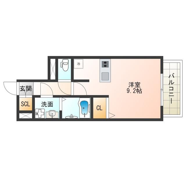 TOYOTOMI STAY PREMIUM中之島(ワンルーム/3階)の間取り写真