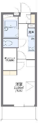 レオパレス津島町(1K/1階)の間取り写真