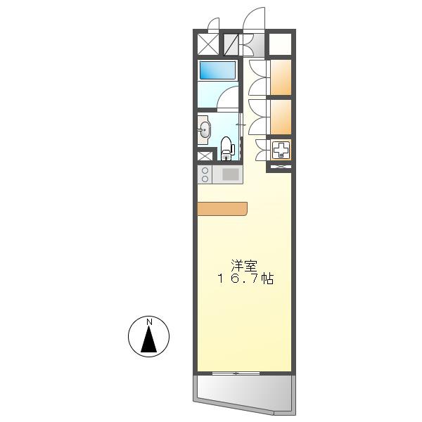 LASANTE葵(ワンルーム/5階)の間取り写真