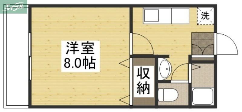 BEE-LINE N B(1K/1階)の間取り写真