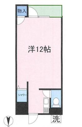 クラシカ国立(ワンルーム/1階)の間取り写真