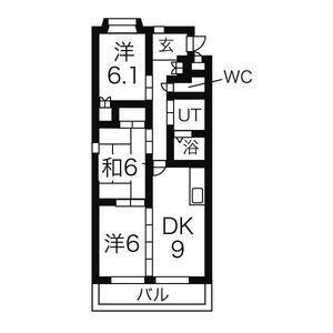 ヴィブレ司(3LDK/2階)の間取り写真