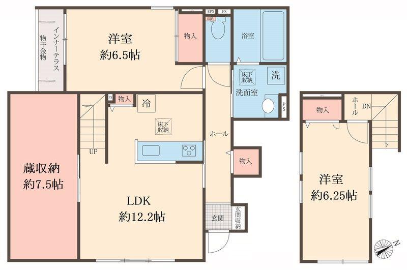 MAISON LIMONAIA(2LDK/1階)の間取り写真