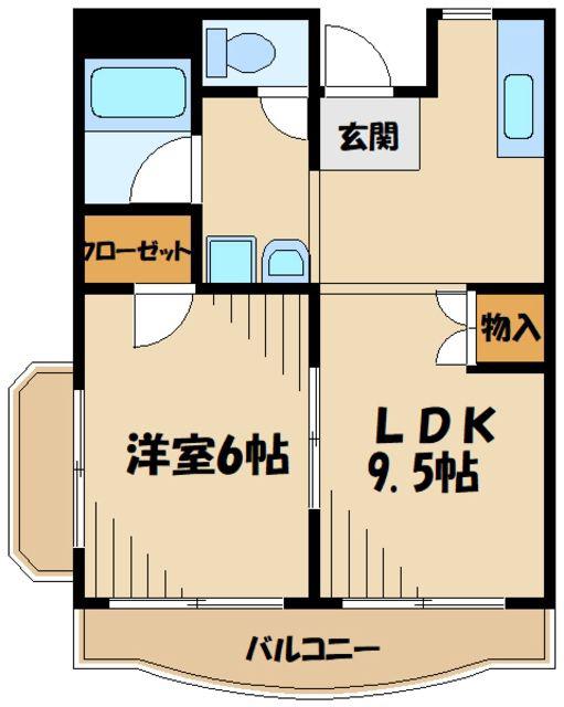 グリーンプラザ御園III(1LDK/3階)の間取り写真