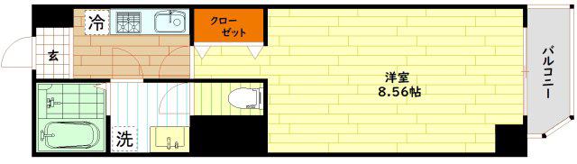 ES-GRANDE大阪同心(1K/10階)の間取り写真