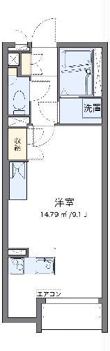 ミランダネクサス(ワンルーム/1階)の間取り写真