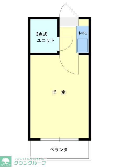 レジデンスカープ厚木(1K/3階)の間取り写真