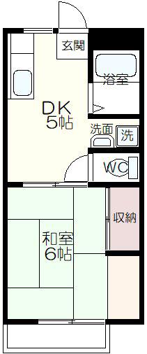 コーポセド(1K/2階)の間取り写真