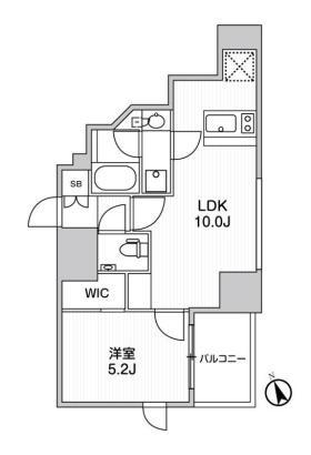 NIDO SHINAGAWA-TOGOSHI(1LDK/3階)の間取り写真