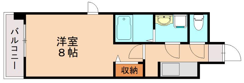 S-RESIDENCE大橋FLUSS(1K/6階)の間取り写真
