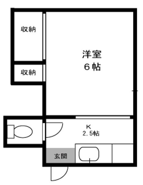 あすかアパートメント大井町(1K/1階)の間取り写真