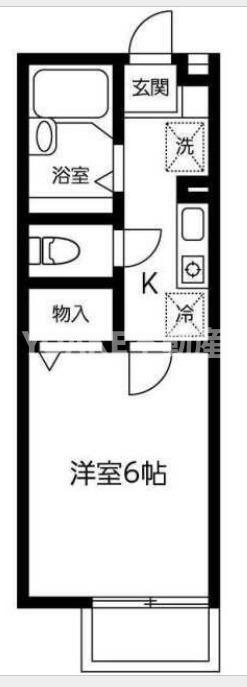 エスポワール(1K/2階)の間取り写真