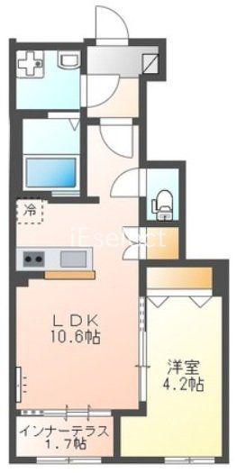 ISOLA(1LDK/1階)の間取り写真