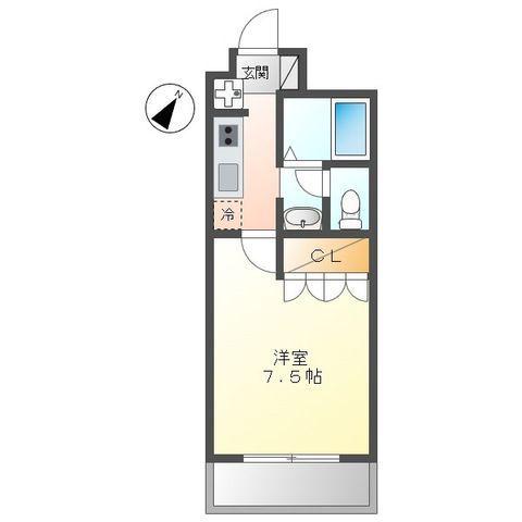 アメニティ白楽(1K/3階)の間取り写真