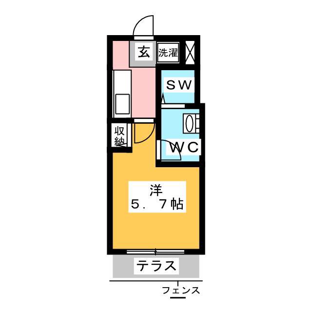LA-BELLEVIE III(1K/1階)の間取り写真