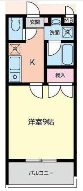 北山リハイム(1K/1階)の間取り写真
