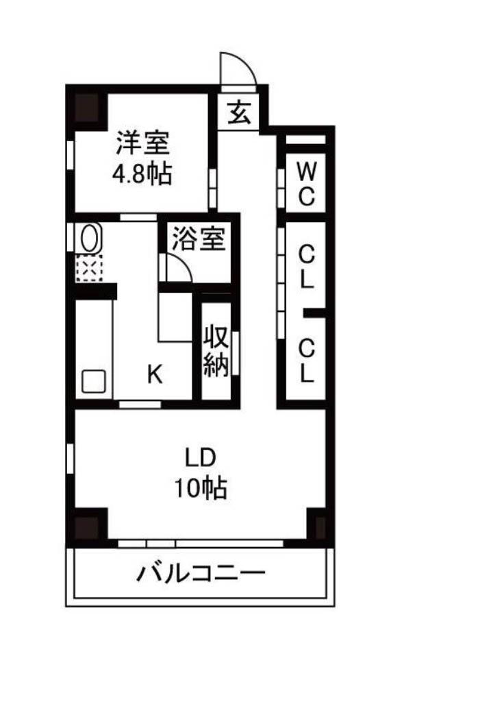LIBERAL(1LDK/5階)の間取り写真