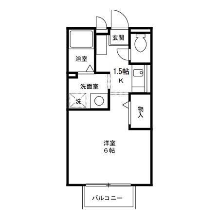 ジュネス西新井II(ワンルーム/1階)の間取り写真