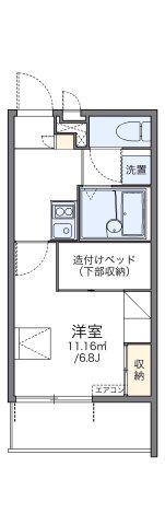 レオパレス寺地(1K/2階)の間取り写真