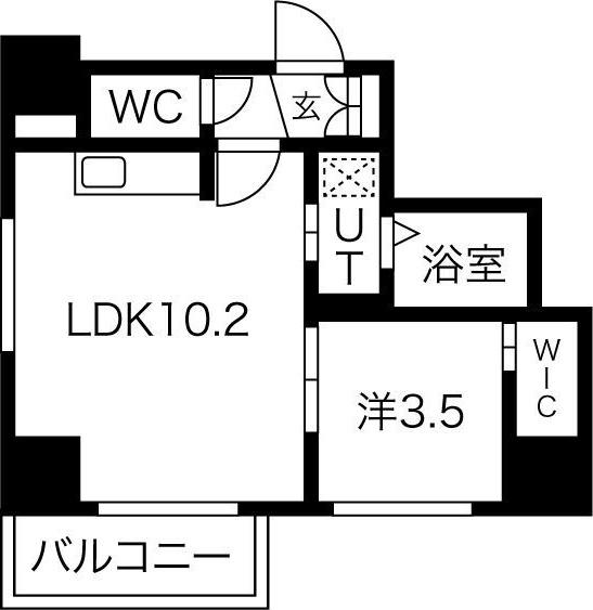 レガーロ札幌ステーション(1LDK/5階)の間取り写真