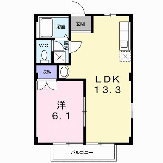 グリーンメゾン(1LDK/1階)の間取り写真