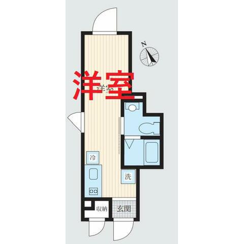 ALATO 品川西大井(ワンルーム/3階)の間取り写真