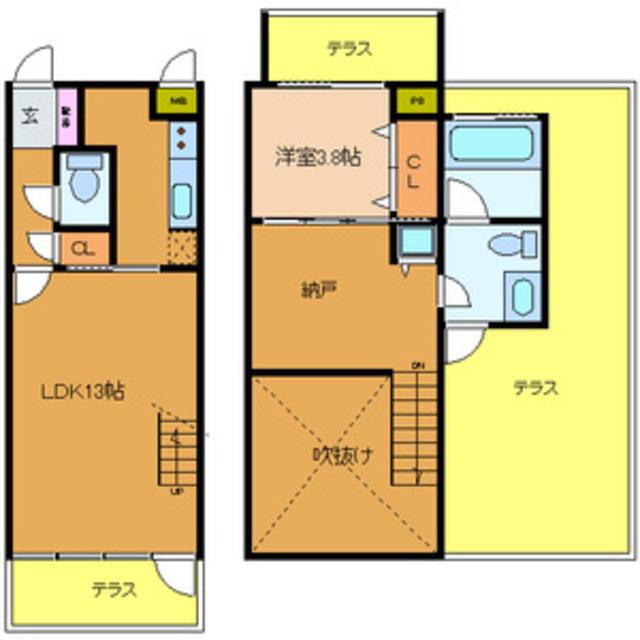 LAMODERNITE(1SLDK/3階)の間取り写真