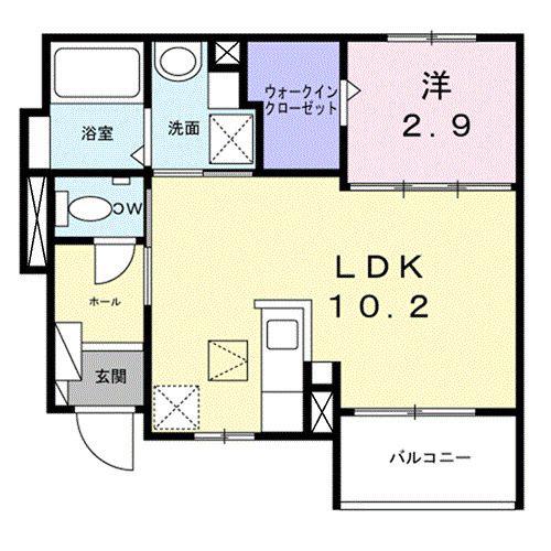 さくらガーデン(1LDK/1階)の間取り写真