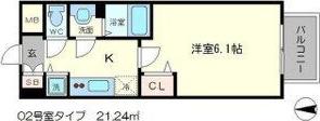 メインステージ新大阪(1K/6階)の間取り写真