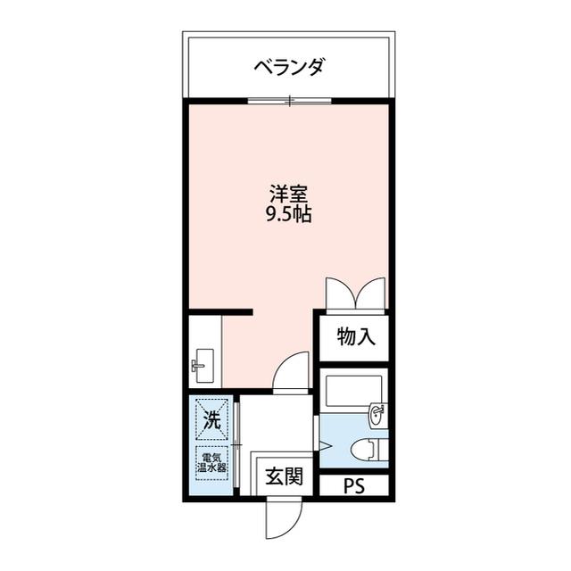 Gフラット(ワンルーム/3階)の間取り写真