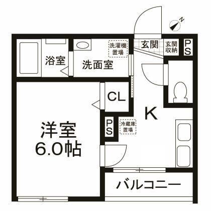 MAISON FOREST(1K/2階)の間取り写真