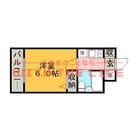 メゾンド・プロスペール(ワンルーム/2階)の間取り写真