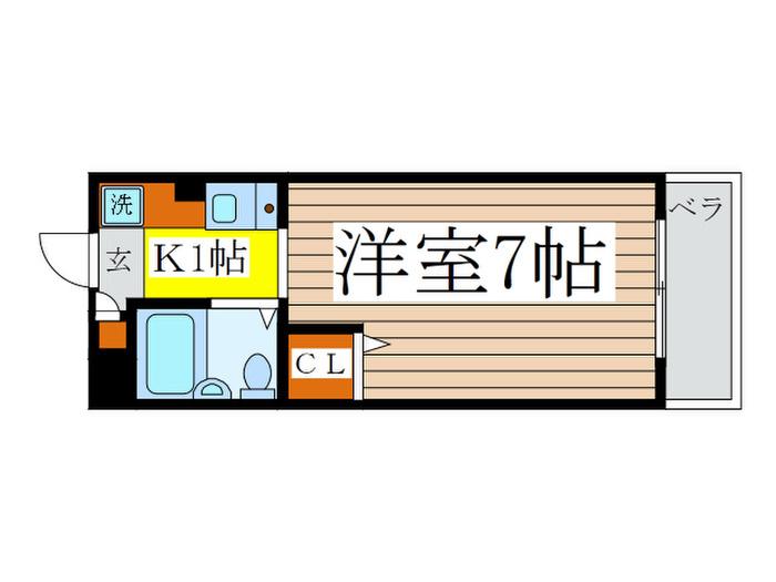 センチュリー柳沢第5(1K/2階)の間取り写真